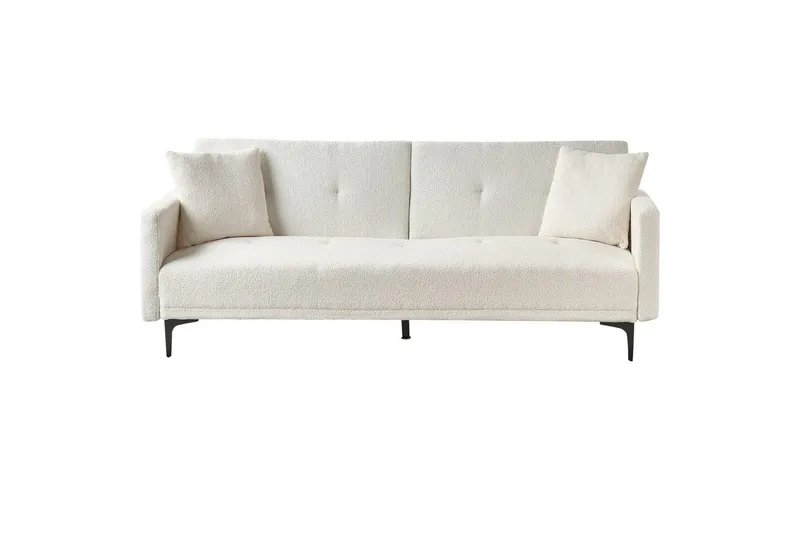 Bäddsoffa Lucan Vit, Svart - Vit, Svart - Möbler - Vardagsrum - Soffor - 2-sits soffor