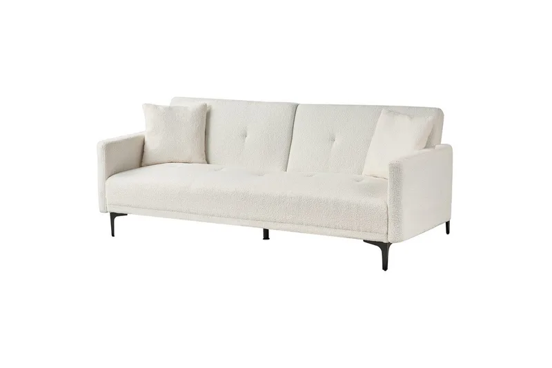 Bäddsoffa Lucan Vit, Svart - Vit, Svart - Möbler - Vardagsrum - Soffor - 2-sits soffor