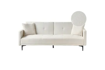 Bäddsoffa Lucan Vit, Svart