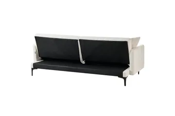 Bäddsoffa Lucan Vit, Svart - Vit, Svart - Möbler - Vardagsrum - Soffor - 2-sits soffor