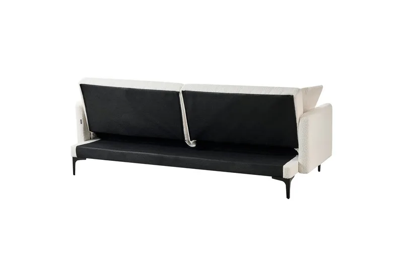 Bäddsoffa Lucan Vit, Svart - Vit, Svart - Möbler - Vardagsrum - Soffor - 2-sits soffor