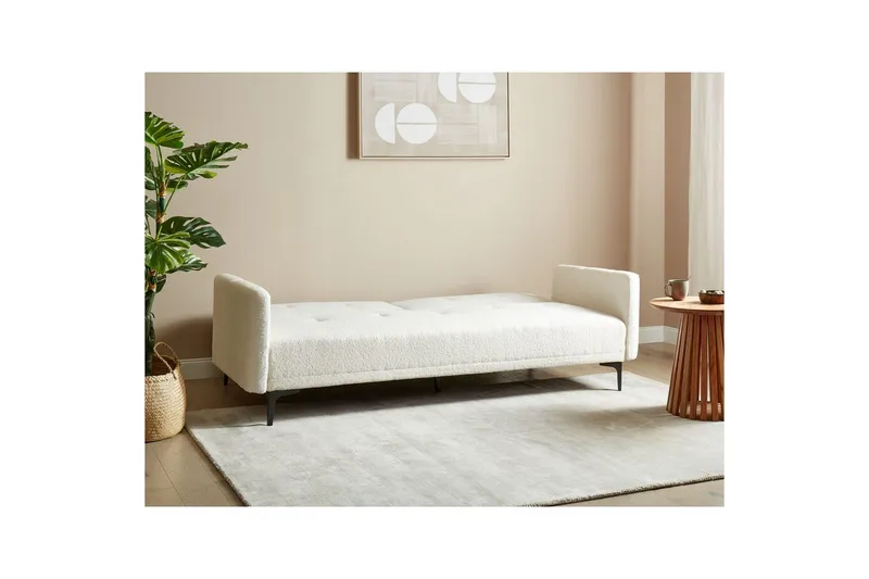 Bäddsoffa Lucan Vit, Svart - Vit, Svart - Möbler - Vardagsrum - Soffor - 2-sits soffor