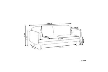 Balint Soffa 3-sits - Grå/Svart - Möbler - Vardagsrum - Soffor - 3-sits soffor