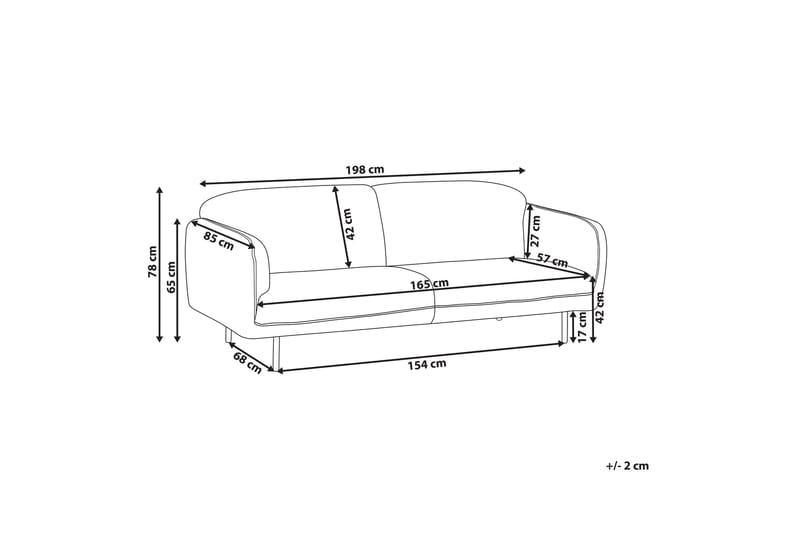 Balint Soffa 3-sits - Vit/Svart - Möbler - Vardagsrum - Soffor - 3-sits soffor