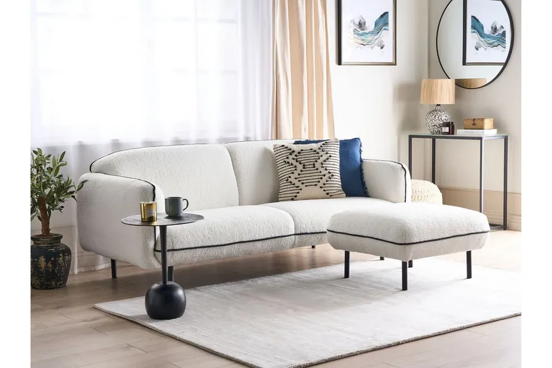 Balint Soffa 3-sits - Vit/Svart - Möbler - Vardagsrum - Soffor - 3-sits soffor