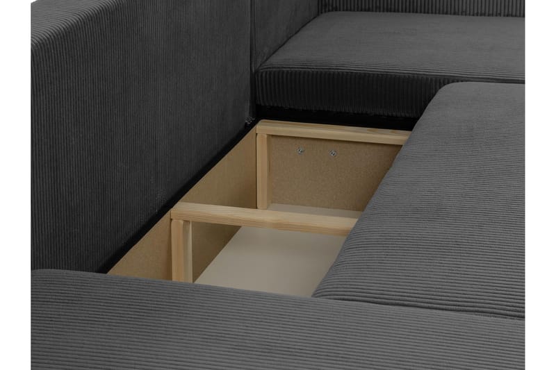 Barile Soffa Dubbeldivan 4-sits - Grå - Möbler - Vardagsrum - Soffor - U-soffor