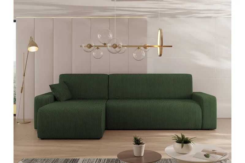 Barile Soffa med Divan 3-sits - Grön - Möbler - Vardagsrum - Soffor - Divansoffa & schäslong