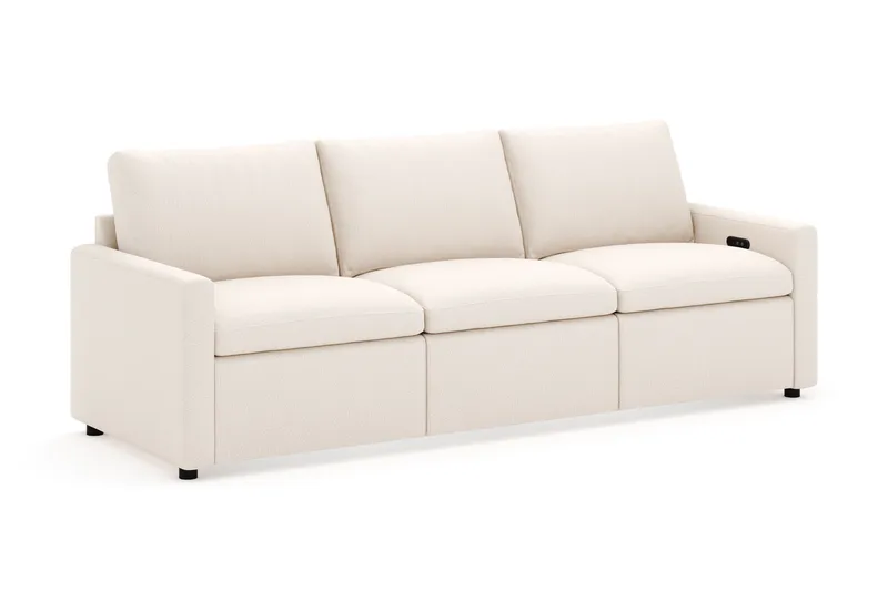 Barsele 3-sits Elektrisk Reclinersoffa - Beige - Möbler - Vardagsrum - Soffor - Reclinersoffor & Biosoffor