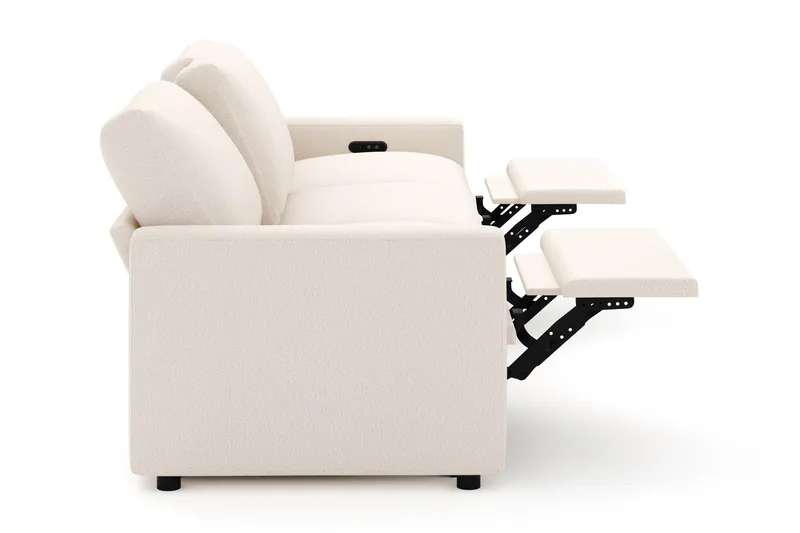 Barsele 3-sits Elektrisk Reclinersoffa - Beige - Möbler - Vardagsrum - Soffor - Reclinersoffor & Biosoffor