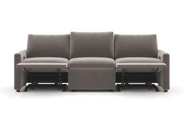 Barsele 3-sits Elektrisk Reclinersoffa - Brun - Möbler - Vardagsrum - Soffor - Reclinersoffor & Biosoffor