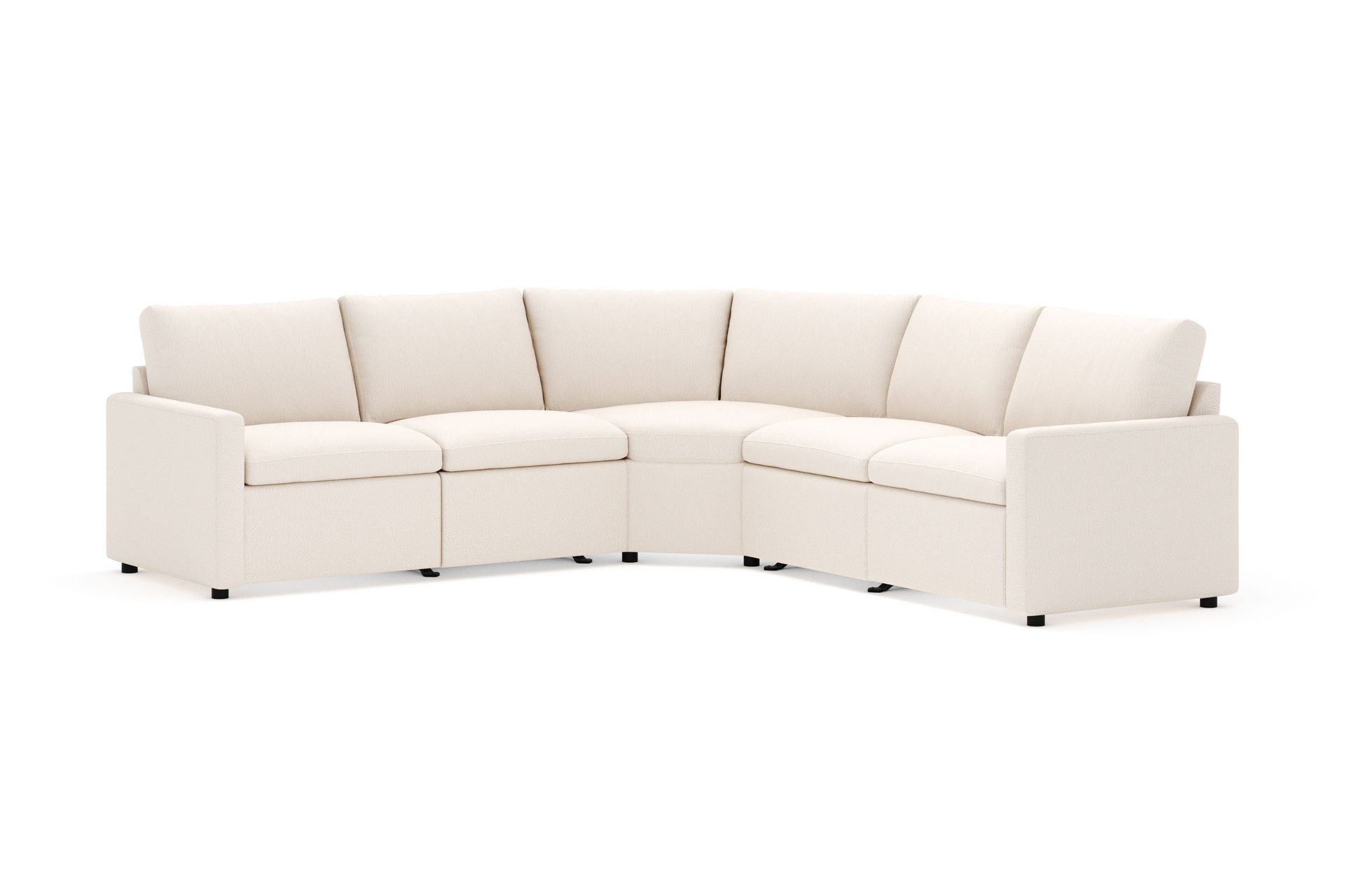 Barsele H&ouml;rnsoffa med Elektrisk Recliner 5-sits - Beige