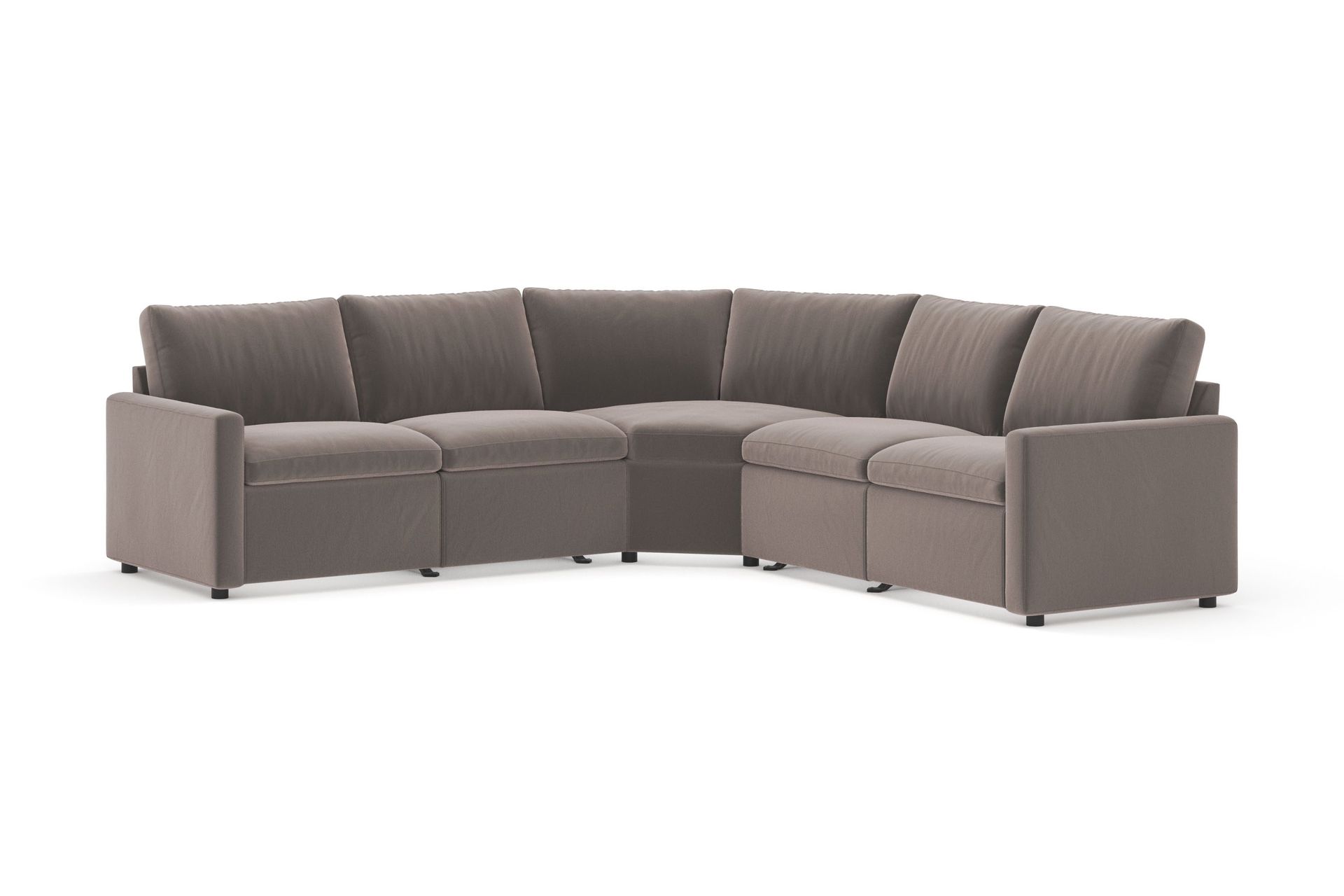 Barsele H&ouml;rnsoffa med Elektrisk Recliner 5-sits - Brun