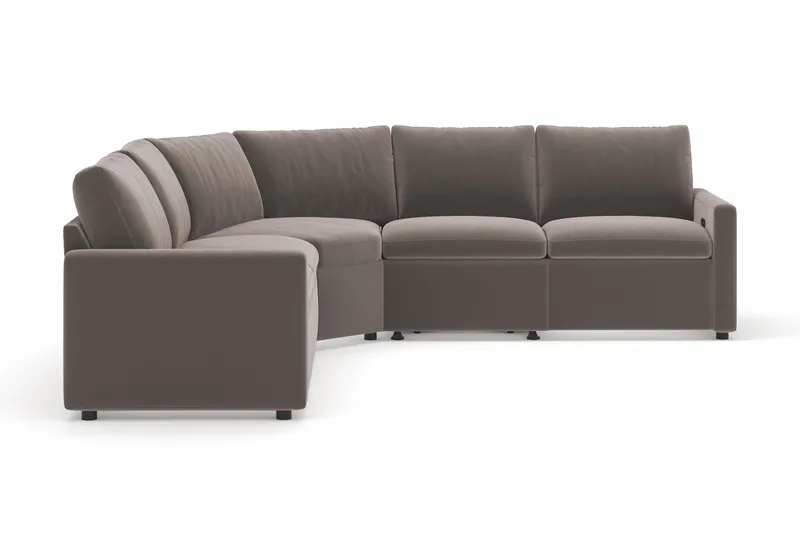 Barsele Hörnsoffa med Elektrisk Recliner 5-sits - Brun - Möbler - Vardagsrum - Soffor - Reclinersoffor & Biosoffor