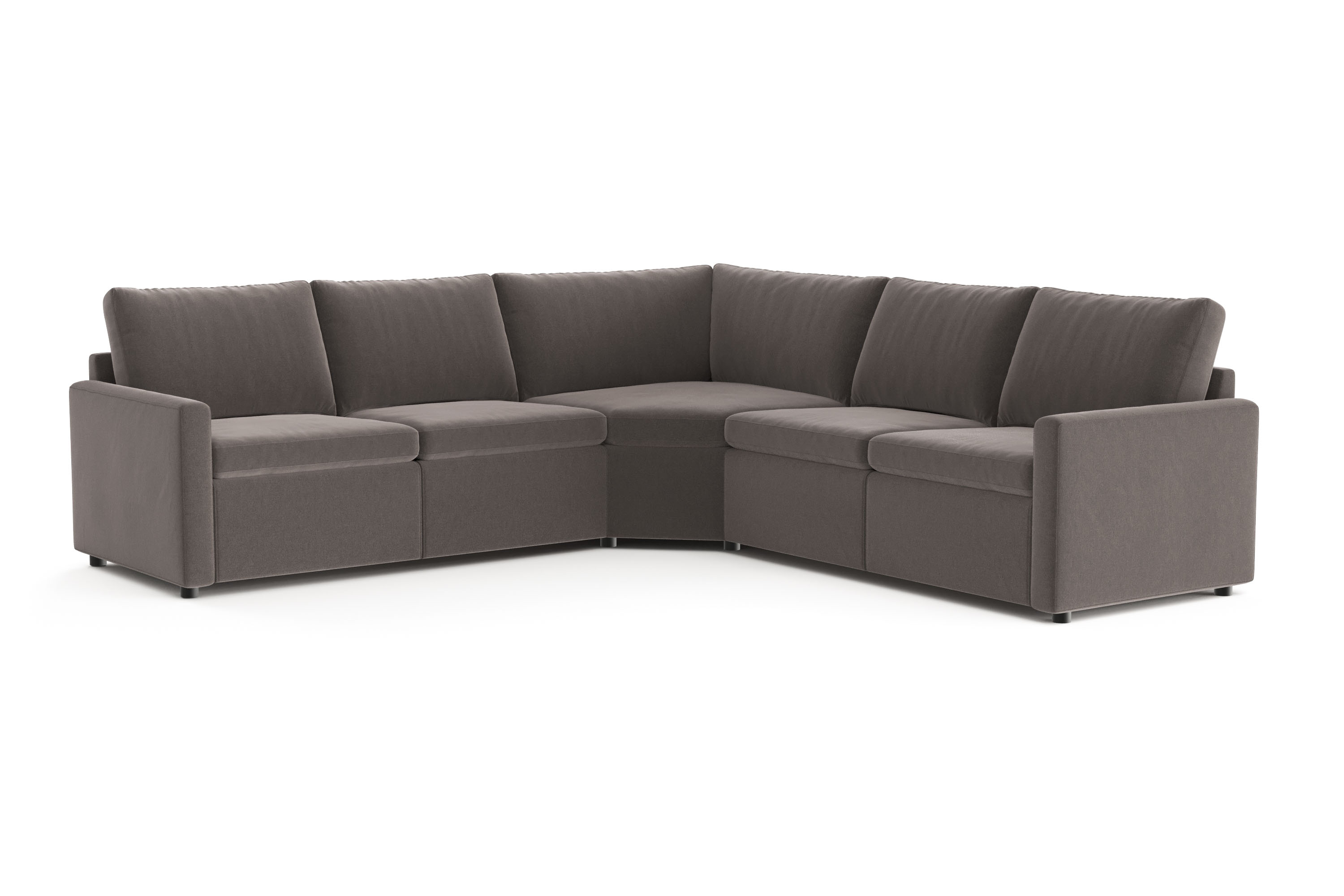 barsele hörnsoffa med recliner 5-sits - brun