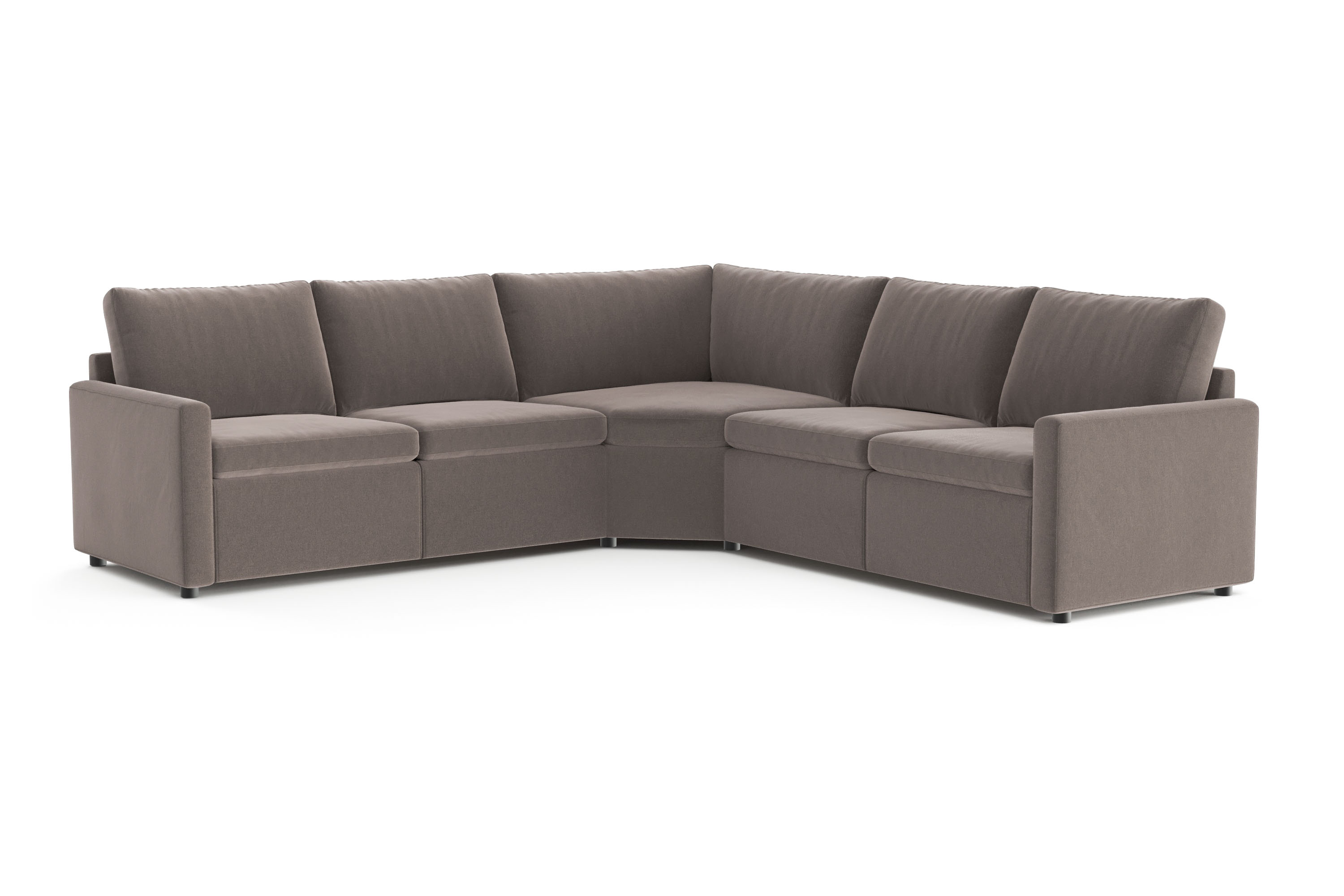 barsele hörnsoffa med recliner 5-sits - brun