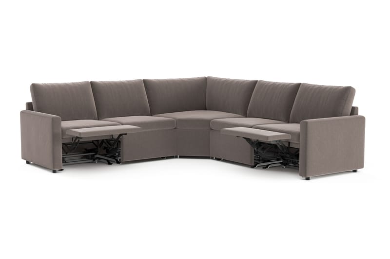 Barsele Hörnsoffa med Recliner 5-sits - Brun - Möbler - Vardagsrum - Soffor - Reclinersoffor & Biosoffor