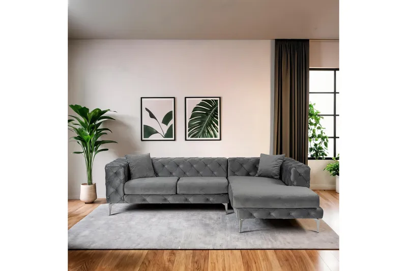 Beachport 3-sits Soffa med Divan Höger - Antracit - Möbler - Vardagsrum - Soffor - Divansoffa & schäslong