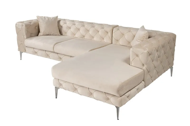 Beachport 3-sits Soffa med Divan Höger - Beige - Möbler - Vardagsrum - Soffor - Divansoffa & schäslong
