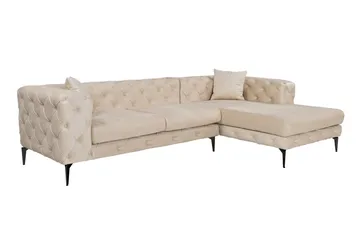 Beachport 3-sits Soffa med Divan Höger - Beige - Möbler - Vardagsrum - Soffor - Divansoffa & schäslong