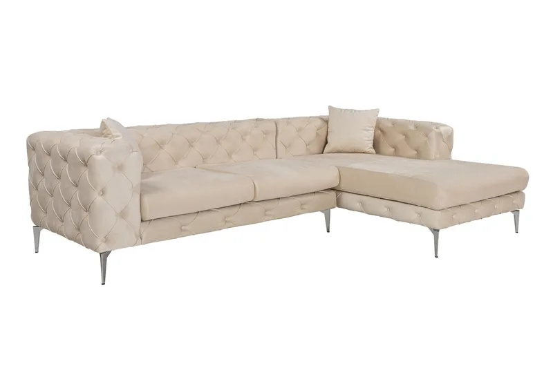 Beachport 3-sits Soffa med Divan Höger - Beige - Möbler - Vardagsrum - Soffor - Divansoffa & schäslong