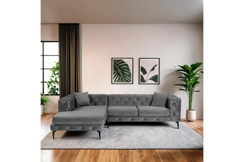 Beachport 3-sits Soffa med Divan Vänster - Antracit - Möbler - Vardagsrum - Soffor - Divansoffa & schäslong