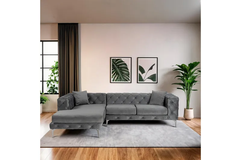 Beachport 3-sits Soffa med Divan Vänster - Antracit - Möbler - Vardagsrum - Soffor - Divansoffa & schäslong