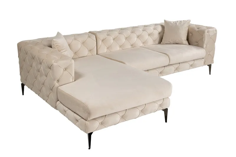 Beachport 3-sits Soffa med Divan Vänster - Beige - Möbler - Vardagsrum - Soffor - Divansoffa & schäslong