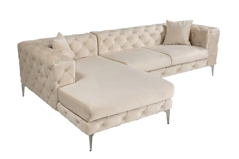 Beachport 3-sits Soffa med Divan Vänster - Beige - Möbler - Vardagsrum - Soffor - Divansoffa & schäslong