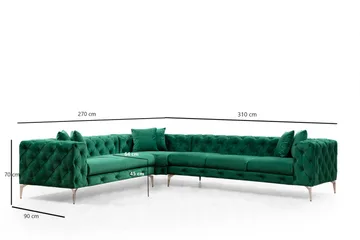 Beachport Hörnsoffa 6-sits - Grön - Möbler - Vardagsrum - Soffor - Hörnsoffor