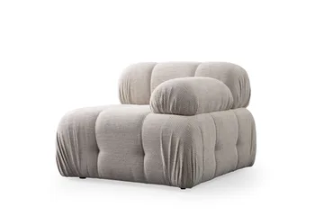 Belgin Bubblig Divansoffa 2-sits med fasta armstöd - Cream - Möbler - Vardagsrum - Soffor - Modulsoffor - Komplett modulsoffa