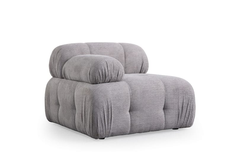 Belgin Bubblig Divansoffa 2-sits med fasta armstöd - Ljusgrå - Möbler - Vardagsrum - Soffor - Modulsoffor - Komplett modulsoffa