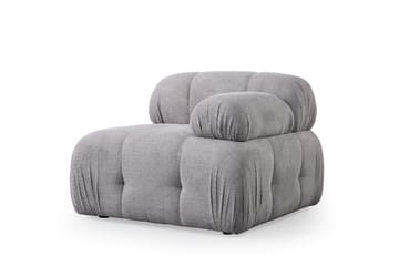 Belgin Bubblig Divansoffa 2-sits med fasta armstöd - Ljusgrå - Möbler - Vardagsrum - Soffor - Modulsoffor - Komplett modulsoffa