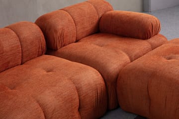 Belgin Bubblig Divansoffa 2-sits med fasta armstöd - Orange - Möbler - Vardagsrum - Soffor - Modulsoffor - Komplett modulsoffa