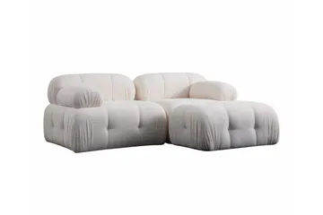 Belgin Bubblig Divansoffa 2-sits med fasta armstöd - Vit - Möbler - Vardagsrum - Soffor - Modulsoffor - Komplett modulsoffa