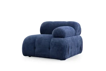 Belgin Bubblig Divansoffa 3-sits med fasta armstöd - Blå - Möbler - Vardagsrum - Soffor - Modulsoffor - Komplett modulsoffa