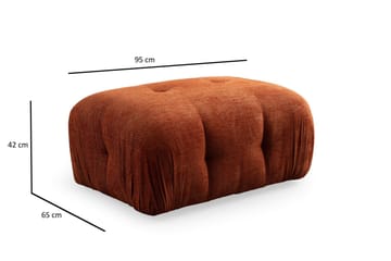 Belgin Bubblig Divansoffa 3-sits med fasta armstöd - Orange - Möbler - Vardagsrum - Soffor - Modulsoffor - Komplett modulsoffa