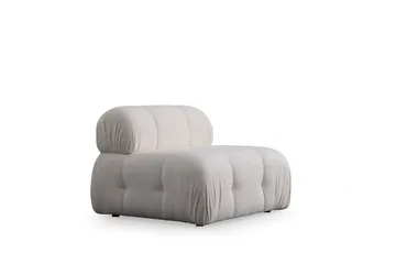 Belgin Bubblig Divansoffa 3-sits med fasta armstöd - Vit - Möbler - Vardagsrum - Soffor - Modulsoffor - Komplett modulsoffa