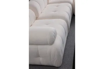 Belgin Bubblig Divansoffa 3-sits med fasta armstöd - Vit - Möbler - Vardagsrum - Soffor - Modulsoffor - Komplett modulsoffa