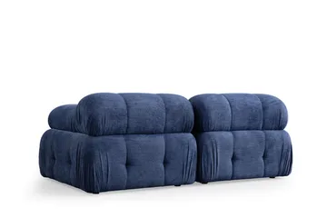 Belgin Bubblig Soffa 2-sits med fasta armstöd - Blå - Möbler - Vardagsrum - Soffor - Modulsoffor - Komplett modulsoffa