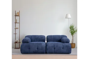 Belgin Bubblig Soffa 2-sits med fasta armstöd - Blå - Möbler - Vardagsrum - Soffor - Modulsoffor - Komplett modulsoffa