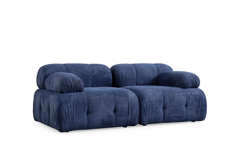 Belgin Bubblig Soffa 2-sits med fasta armstöd - Blå - Möbler - Vardagsrum - Soffor - 2-sits soffor