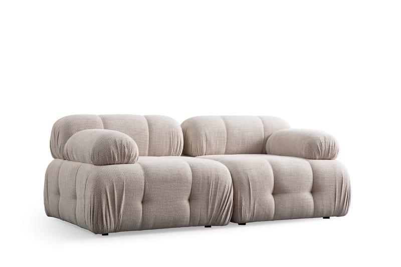Belgin Bubblig Soffa 2-sits med fasta armstöd - Cream - Möbler - Vardagsrum - Soffor - 2-sits soffor