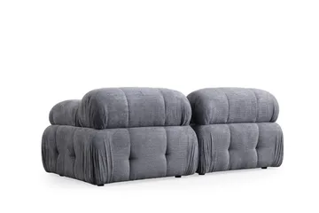 Belgin Bubblig Soffa 2-sits med fasta armstöd - Grå - Möbler - Vardagsrum - Soffor - Modulsoffor - Komplett modulsoffa