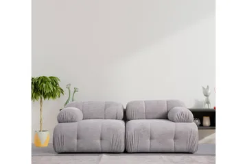 Belgin Bubblig Soffa 2-sits med fasta armstöd - Ljusgrå - Möbler - Vardagsrum - Soffor - Modulsoffor - Komplett modulsoffa