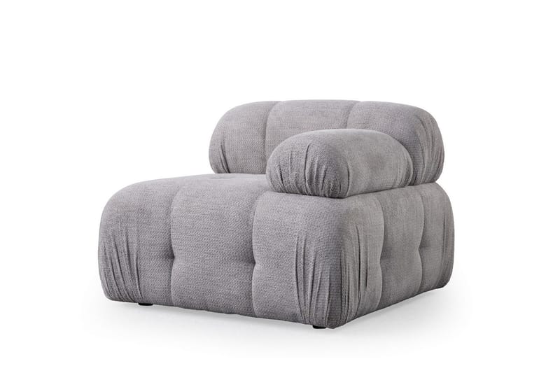 Belgin Bubblig Soffa 2-sits med fasta armstöd - Ljusgrå - Möbler - Vardagsrum - Soffor - Modulsoffor - Komplett modulsoffa