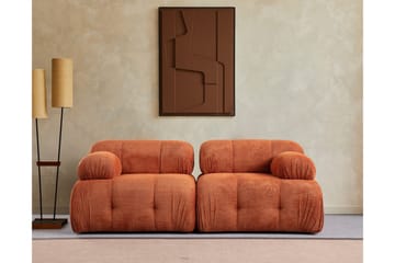 Belgin Bubblig Soffa 2-sits med fasta armstöd - Orange - Möbler - Vardagsrum - Soffor - Modulsoffor - Komplett modulsoffa