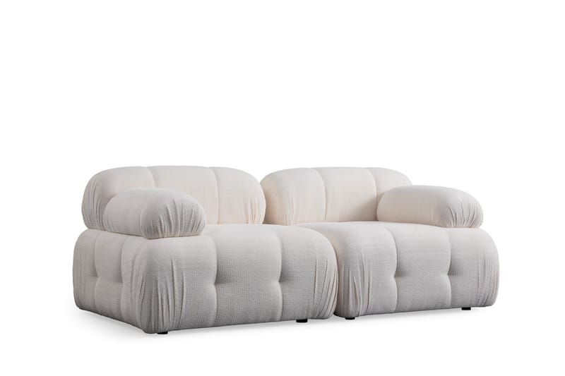 Belgin Bubblig Soffa 2-sits med fasta armstöd - Vit - Möbler - Vardagsrum - Soffor - 2-sits soffor