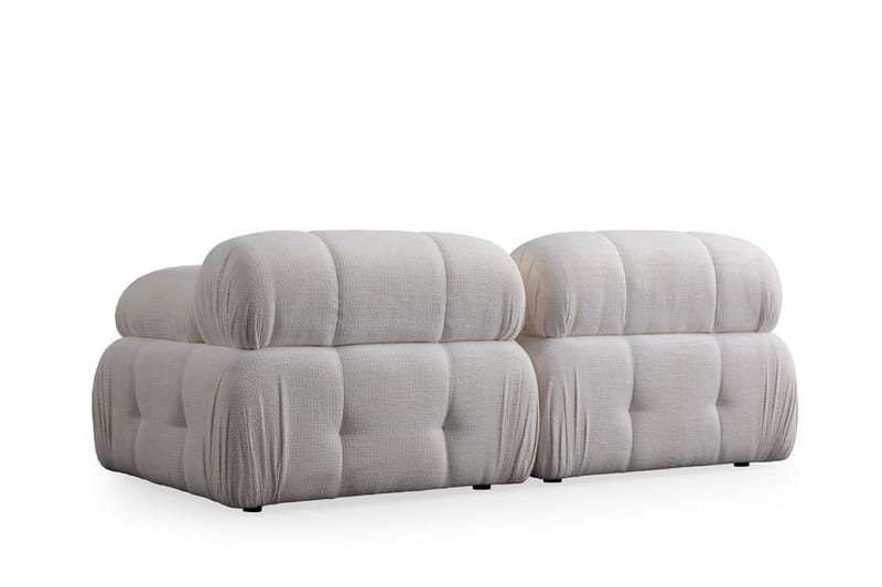 Belgin Bubblig Soffa 2-sits med fasta armstöd - Vit - Möbler - Vardagsrum - Soffor - 2-sits soffor