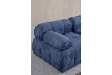 Belgin Bubblig Soffa 3-sits med fasta armstöd - Blå - Möbler - Vardagsrum - Soffor - Modulsoffor - Komplett modulsoffa