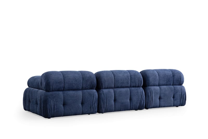Belgin Bubblig Soffa 3-sits med fasta armstöd - Blå - Möbler - Vardagsrum - Soffor - 3-sits soffor